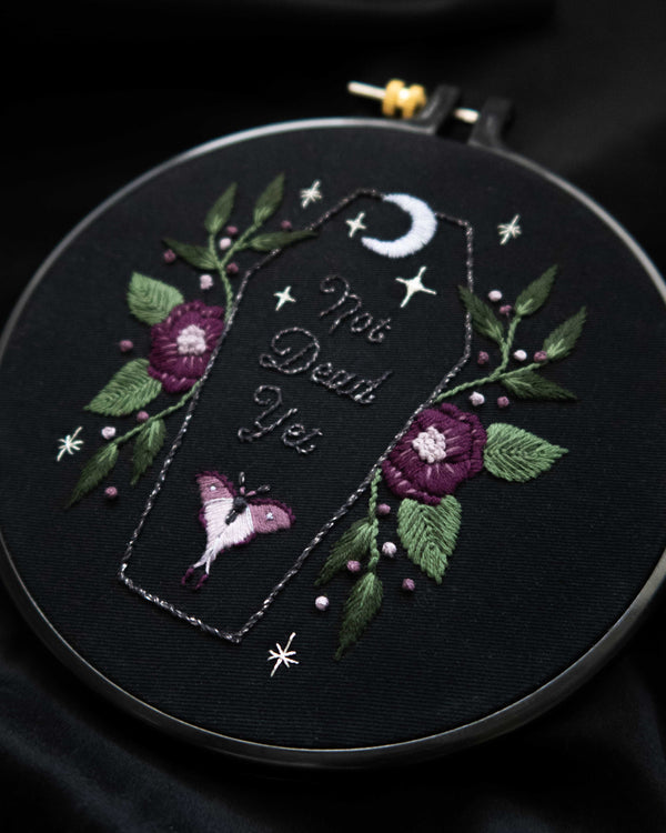 Not Dead Yet Gothic Embroidery Pattern