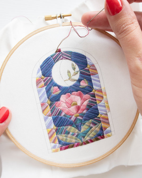 Stained Glass Embroidery Pattern