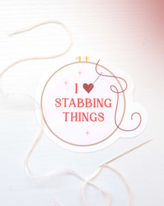 I Love Stabbing Things Sticker