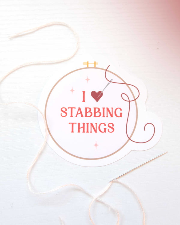 I Love Stabbing Things Sticker