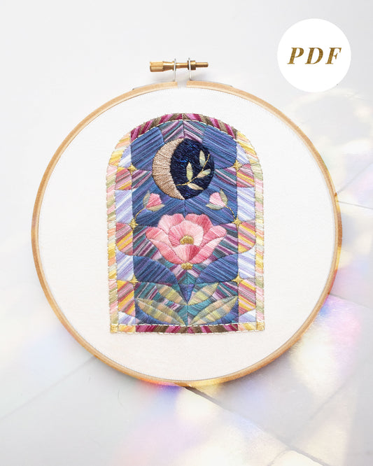 Stained Glass Embroidery Pattern