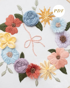 Spring Wreath Stitch Sampler