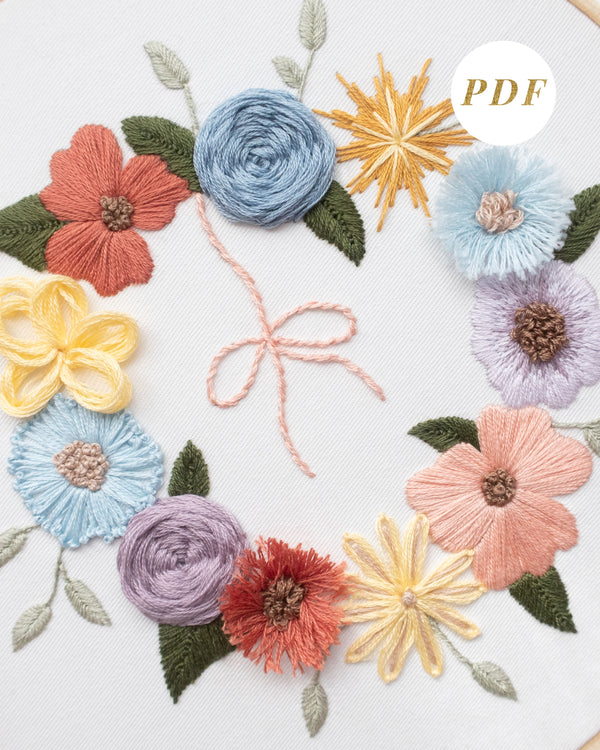 Spring Wreath Stitch Sampler