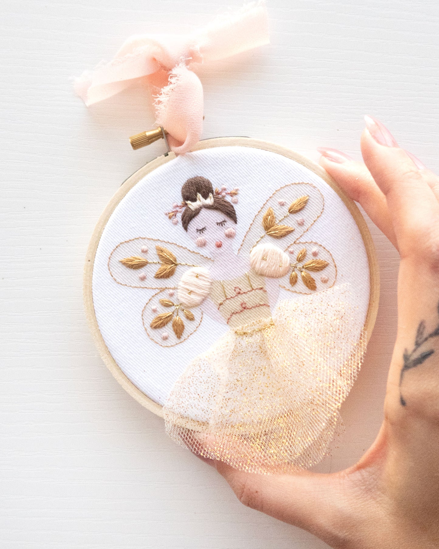 Merry Sugar Plum Fairy Embroidery Ornament Kit