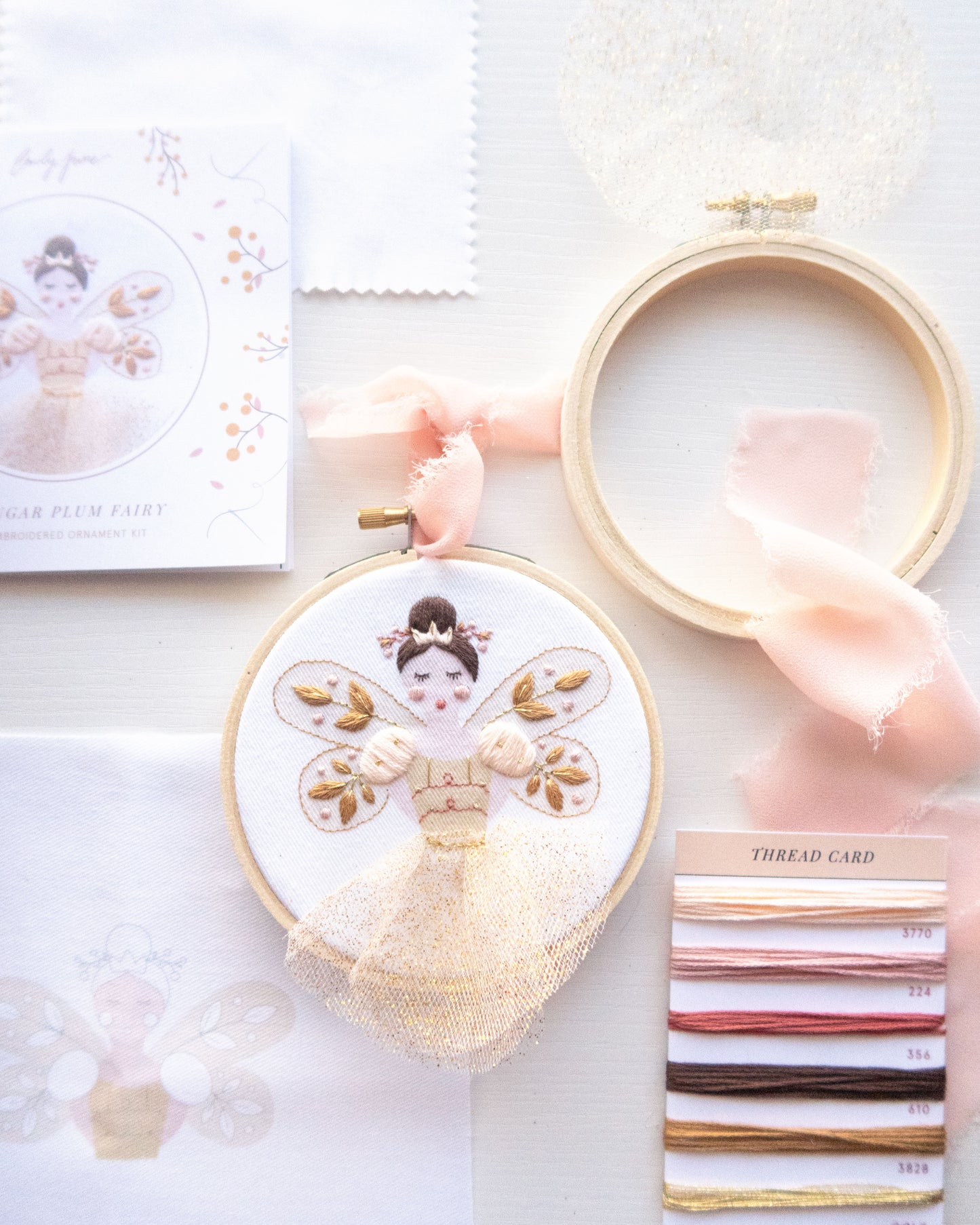 Merry Sugar Plum Fairy Embroidery Ornament Kit