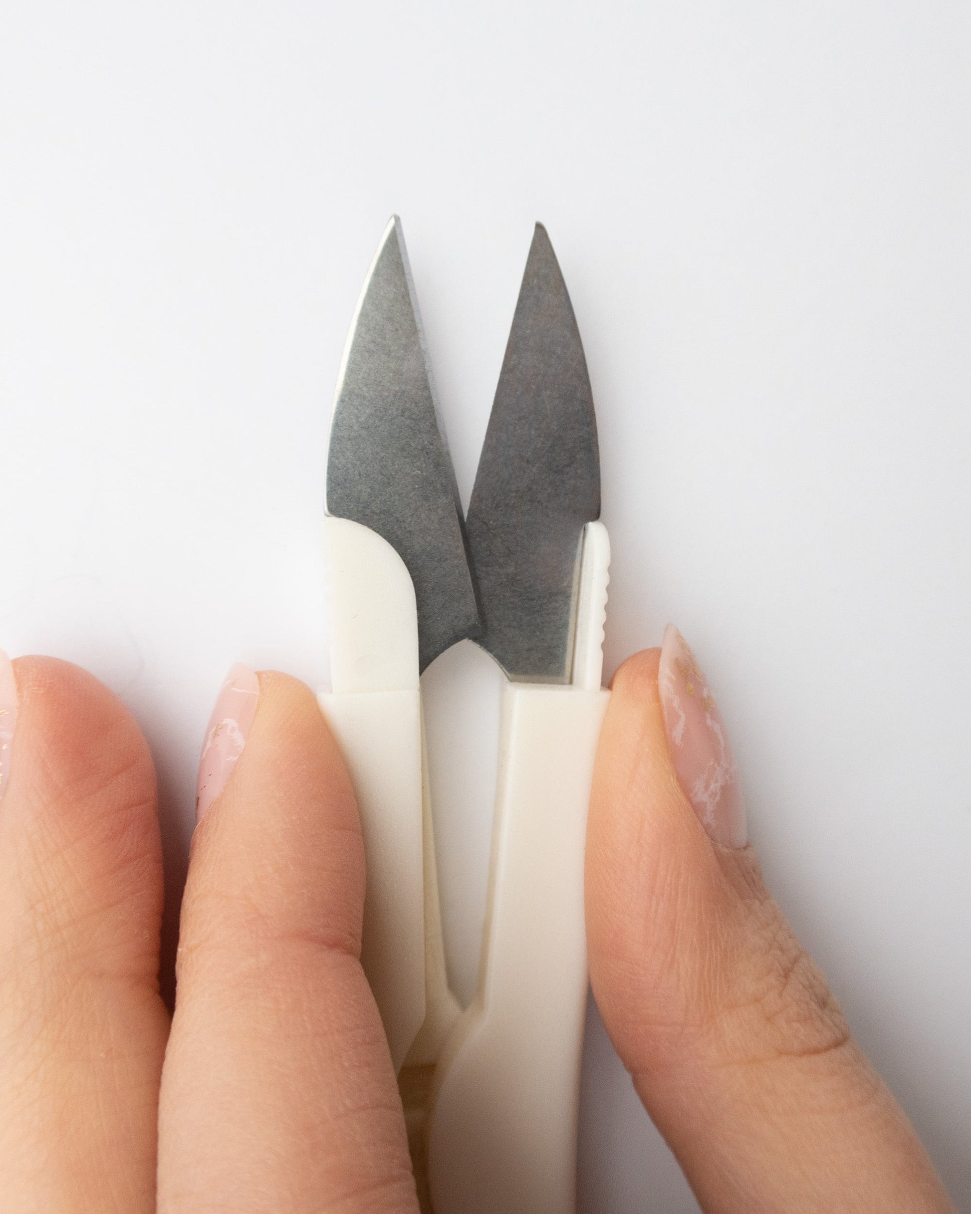 Close up of embroidery scissors or embroidery snips